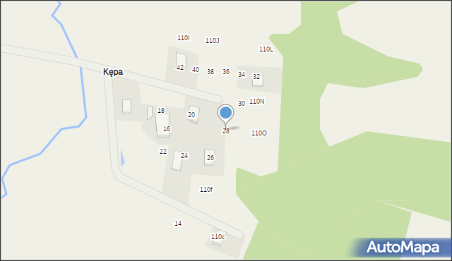 Staniszewo, Na Kępę, 28, mapa Staniszewo