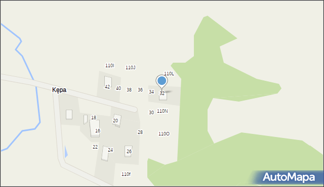 Staniszewo, Na Kępę, 32, mapa Staniszewo