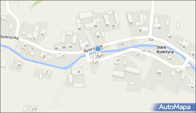 Stara Bystrzyca, Nadbrzeżna, 15a, mapa Stara Bystrzyca
