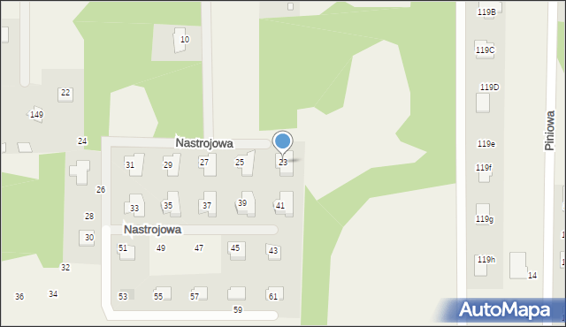 Stara Wieś, Nastrojowa, 23, mapa Stara Wieś