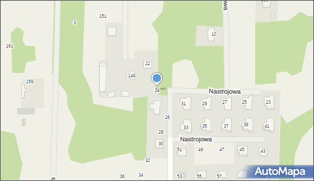 Stara Wieś, Nastrojowa, 24, mapa Stara Wieś