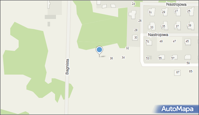 Stara Wieś, Nastrojowa, 38, mapa Stara Wieś