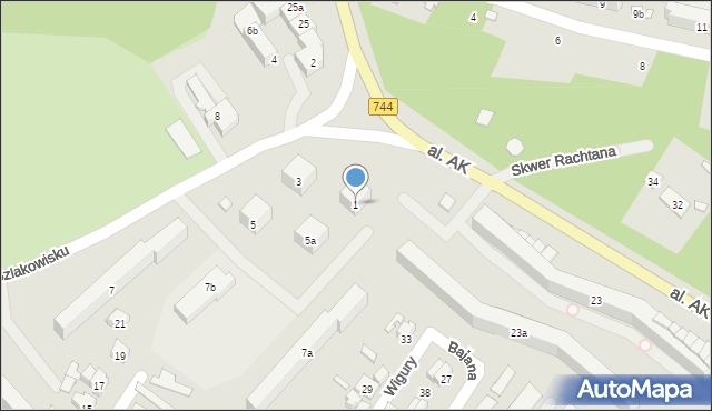 Starachowice, Na Szlakowisku, 1, mapa Starachowic