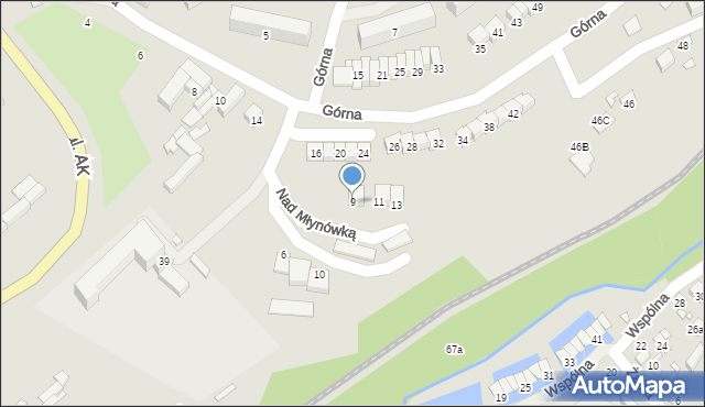 Starachowice, Nad Młynówką, 9, mapa Starachowic