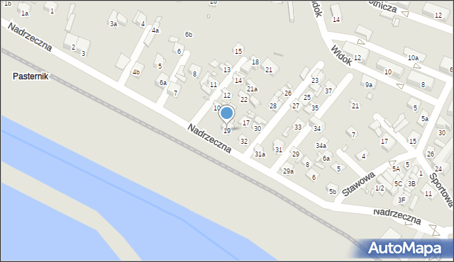 Starachowice, Nadrzeczna, 19, mapa Starachowic