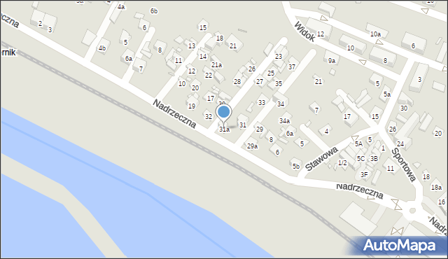 Starachowice, Nadrzeczna, 31a, mapa Starachowic