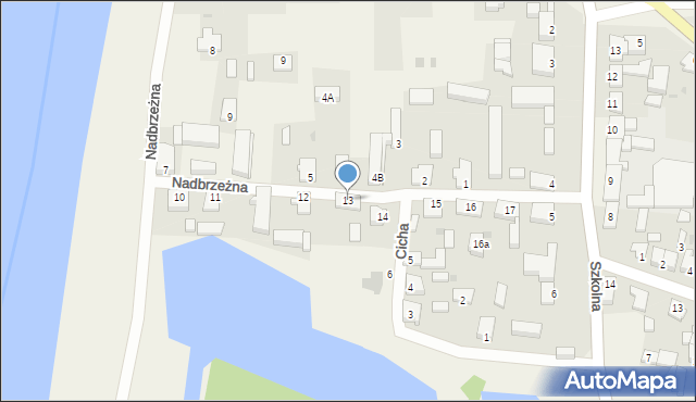 Stare Polichno, Nadbrzeżna, 13, mapa Stare Polichno