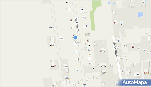 Stare Załubice, Na Uboczu, 13, mapa Stare Załubice