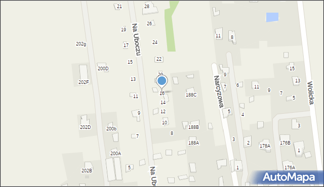 Stare Załubice, Na Uboczu, 16, mapa Stare Załubice