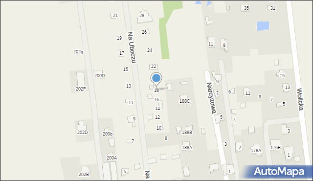 Stare Załubice, Na Uboczu, 18, mapa Stare Załubice