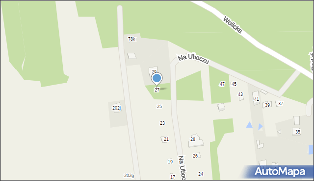 Stare Załubice, Na Uboczu, 27, mapa Stare Załubice