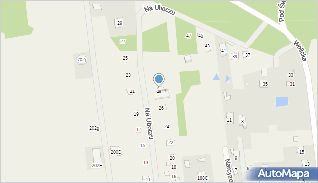 Stare Załubice, Na Uboczu, 28, mapa Stare Załubice