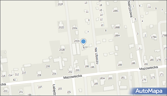 Stare Załubice, Na Uboczu, 5, mapa Stare Załubice