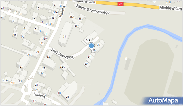 Starogard Gdański, Nad Wierzycą, 16, mapa Starogard Gdański