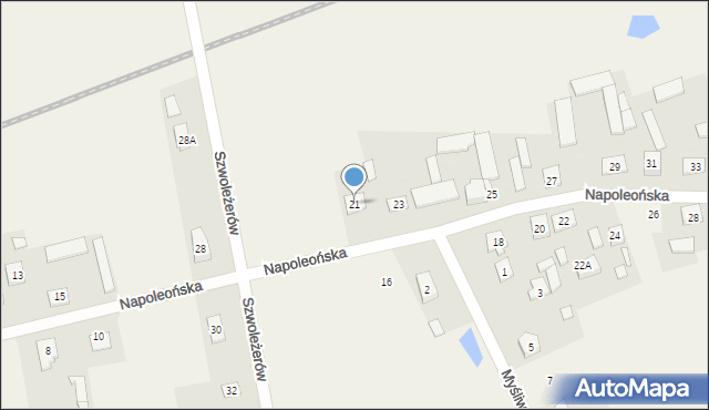 Stary Dybów, Napoleońska, 21, mapa Stary Dybów