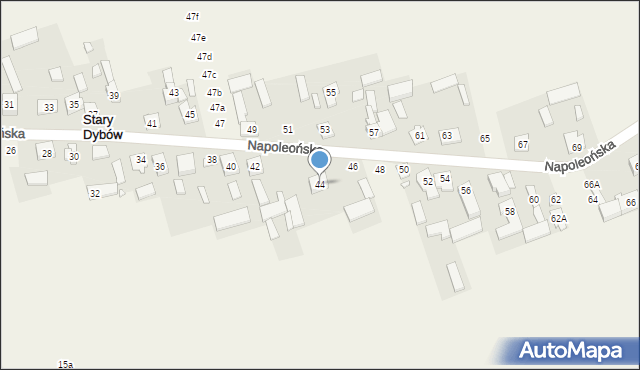 Stary Dybów, Napoleońska, 44, mapa Stary Dybów