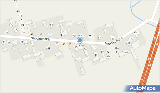 Stary Dybów, Napoleońska, 54, mapa Stary Dybów