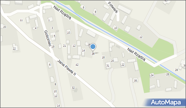 Stary Kraszew, Nad Rządzą, 16, mapa Stary Kraszew