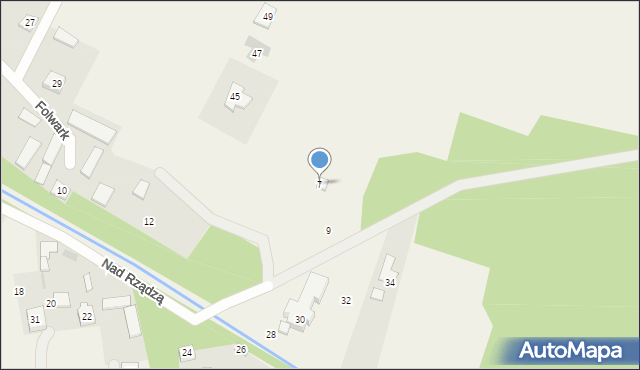 Stary Kraszew, Nad Rządzą, 7, mapa Stary Kraszew