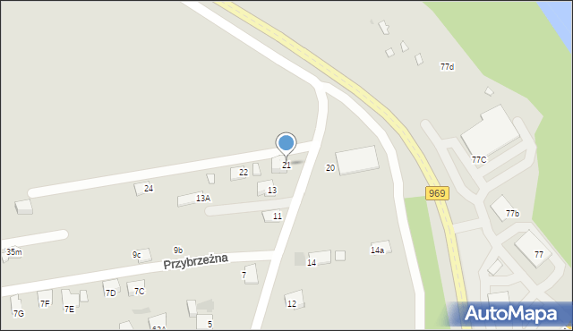 Stary Sącz, Nadbrzeżna, 21, mapa Stary Sącz