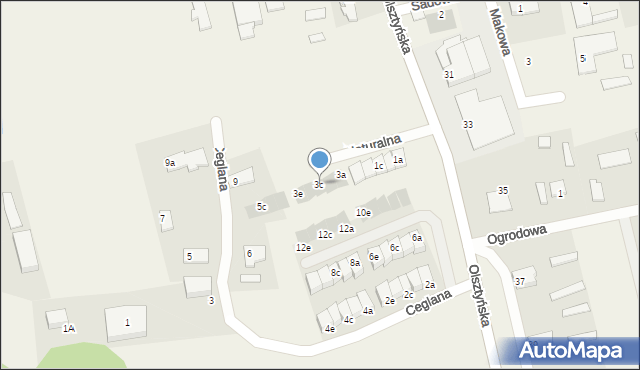 Stawiguda, Naturalna, 3c, mapa Stawiguda