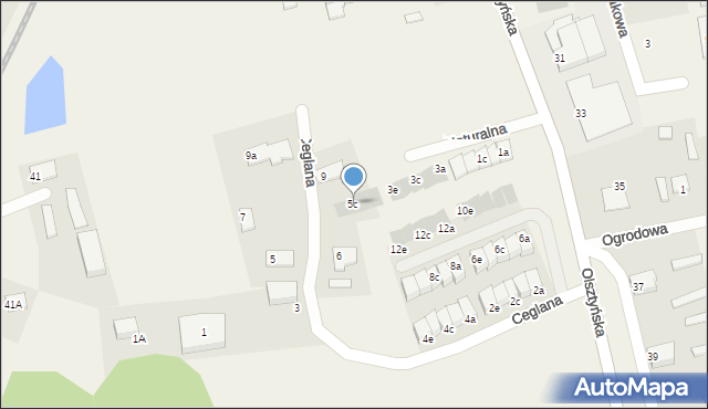 Stawiguda, Naturalna, 5c, mapa Stawiguda