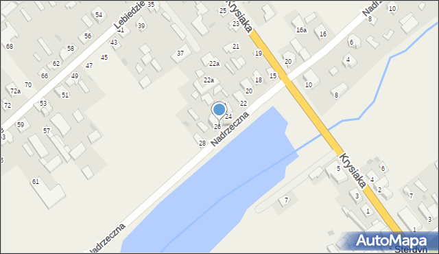 Sterdyń, Nadrzeczna, 26, mapa Sterdyń