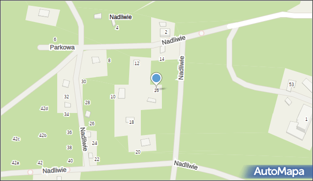 Strachów, Nadliwie, 16, mapa Strachów