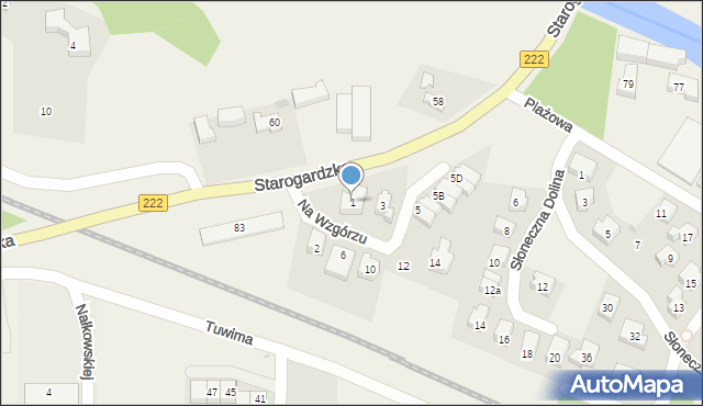 Straszyn, Na Wzgórzu, 1, mapa Straszyn