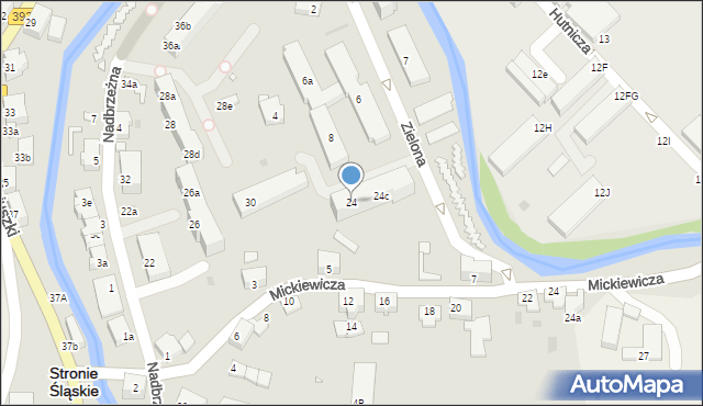 Stronie Śląskie, Nadbrzeżna, 24, mapa Stronie Śląskie