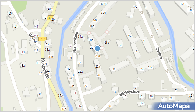Stronie Śląskie, Nadbrzeżna, 28d, mapa Stronie Śląskie