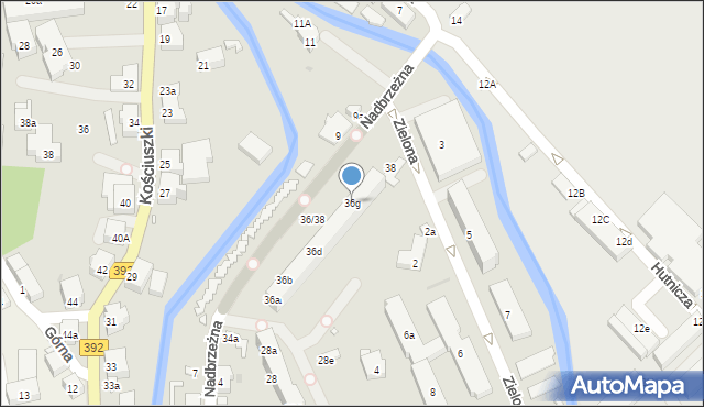 Stronie Śląskie, Nadbrzeżna, 36g, mapa Stronie Śląskie