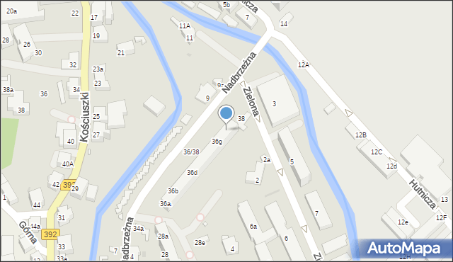 Stronie Śląskie, Nadbrzeżna, 36h, mapa Stronie Śląskie