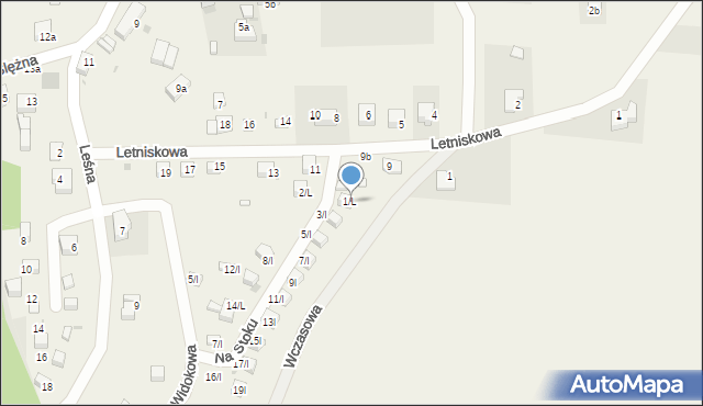 Strzegomiany, Na Stoku, 1/L, mapa Strzegomiany