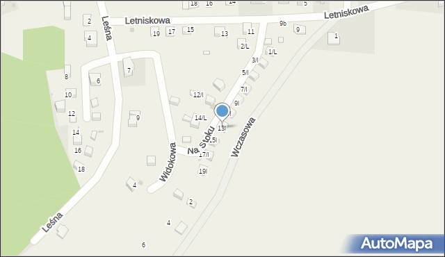 Strzegomiany, Na Stoku, 13l, mapa Strzegomiany