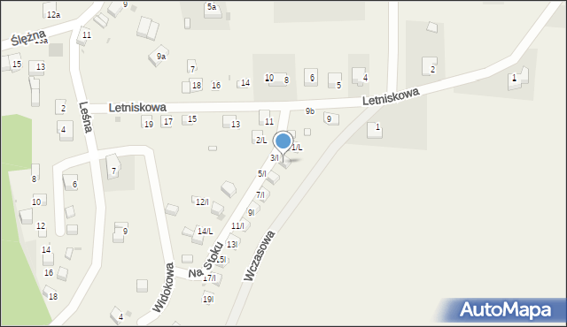 Strzegomiany, Na Stoku, 3l, mapa Strzegomiany