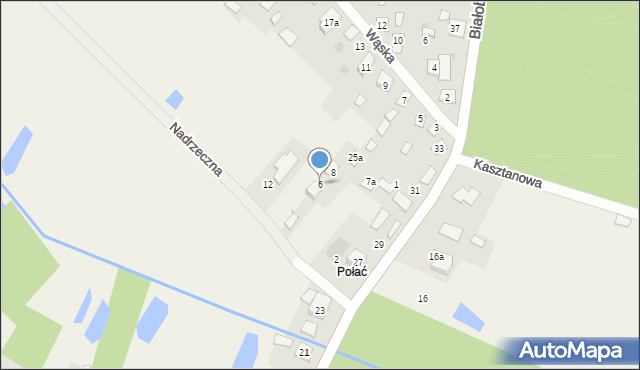 Sucha, Nadrzeczna, 6, mapa Sucha