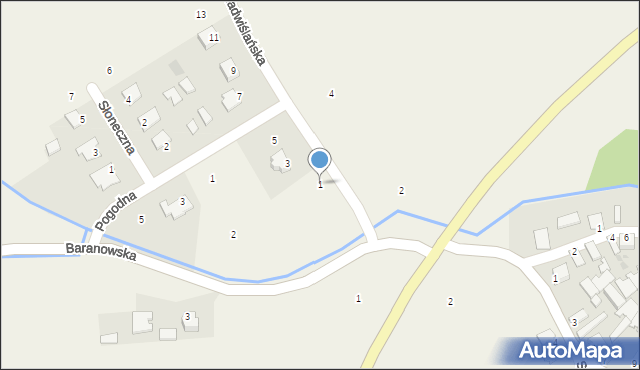 Suchorzów, Nadwiślańska, 1, mapa Suchorzów