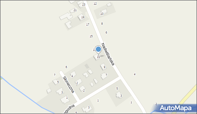 Suchorzów, Nadwiślańska, 11, mapa Suchorzów