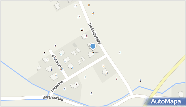 Suchorzów, Nadwiślańska, 7, mapa Suchorzów