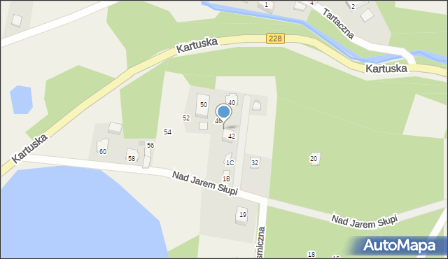 Sulęczyno, Nad Jarem Słupi, 44, mapa Sulęczyno