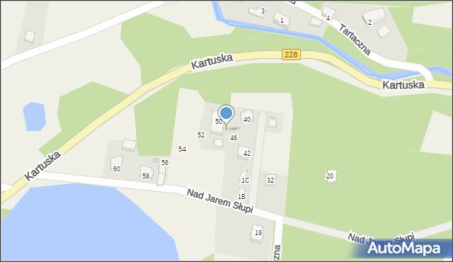 Sulęczyno, Nad Jarem Słupi, 48, mapa Sulęczyno