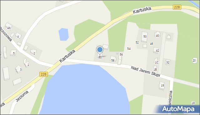 Sulęczyno, Nad Jarem Słupi, 60, mapa Sulęczyno