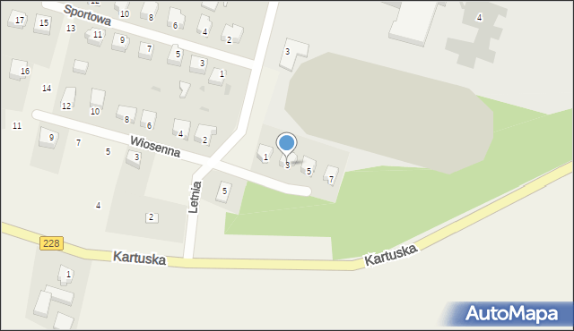 Sulęczyno, Nauczycielska, 3, mapa Sulęczyno