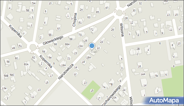 Sulejówek, Narutowicza Gabriela, 20, mapa Sulejówek