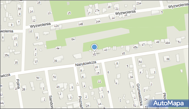 Sulejówek, Narutowicza Gabriela, 41, mapa Sulejówek