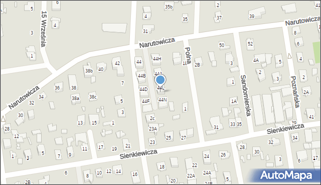Sulejówek, Narutowicza Gabriela, 44M, mapa Sulejówek
