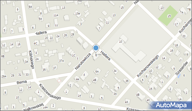 Sulejówek, Narutowicza Gabriela, 6/8, mapa Sulejówek