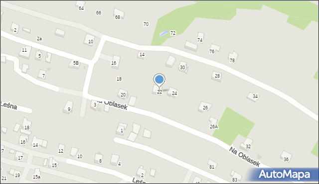 Sułkowice, Na Oblasek, 22, mapa Sułkowice