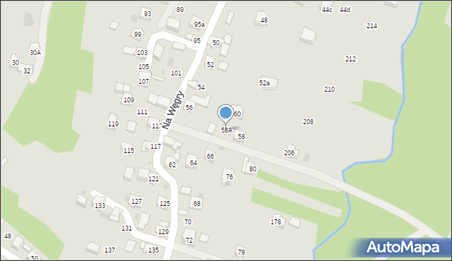Sułkowice, Na Węgry, 58A, mapa Sułkowice
